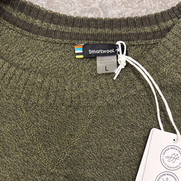 Smartwool Men’s Sparwood Crew Sweater North woods Heather Large NWT - Picture 2 of 7